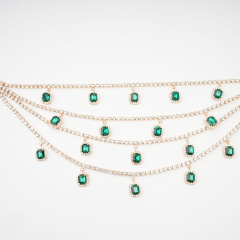 Frederica Layered Crystal Necklace