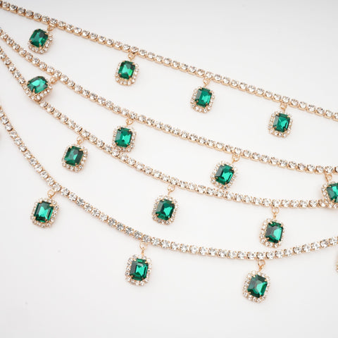 Frederica Layered Crystal Necklace