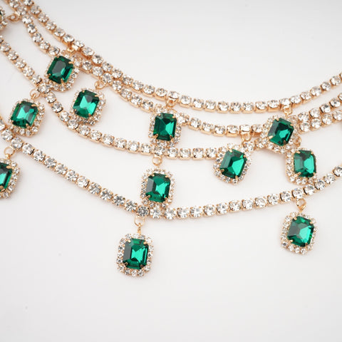 Frederica Layered Crystal Necklace