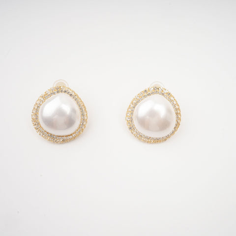 Gloria Faux Pearl Stud Earrings