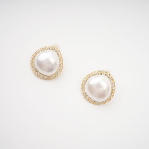 Gloria Faux Pearl Stud Earrings