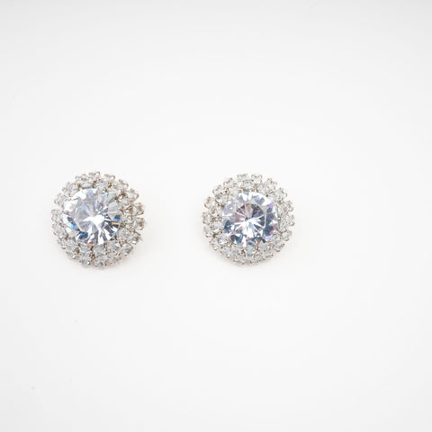 Gina Blue Rhinestone Earrings
