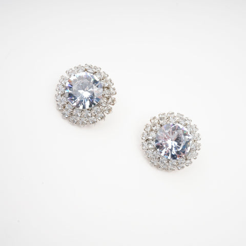 Gina Blue Rhinestone Earrings