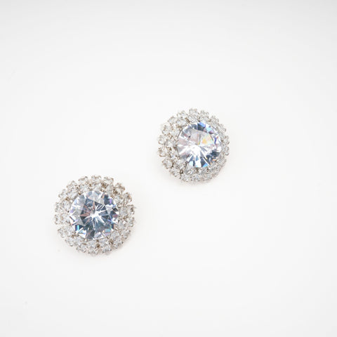 Gina Blue Rhinestone Earrings