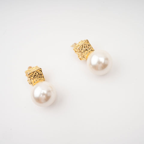 Elegant Faux-Pearl Drop Earrings