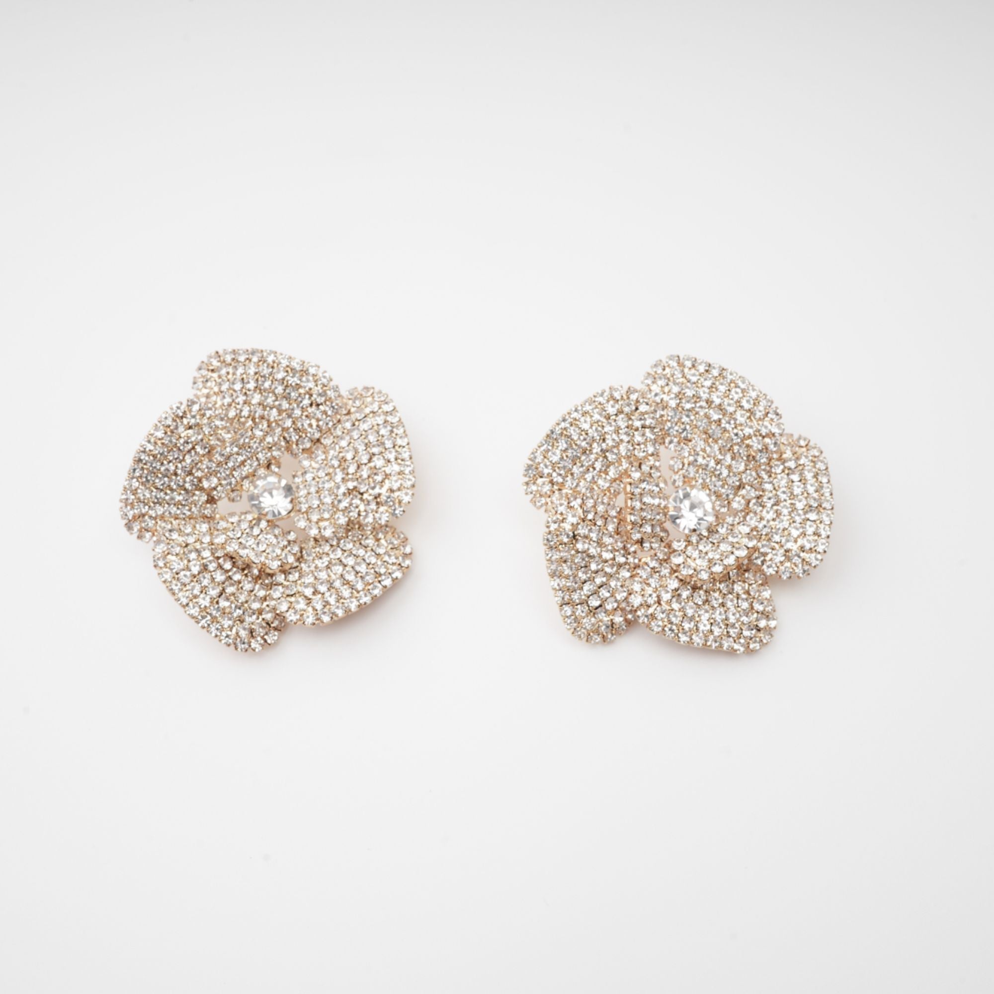 Saira Floral Crystal Earrings, Cuavan