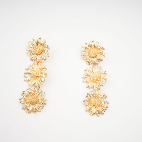 Eléonore Sunflower Drop Earrings