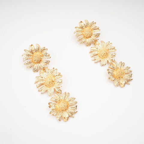 Eléonore Sunflower Drop Earrings