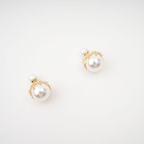 Salome Crown Faux Pearl Earrings