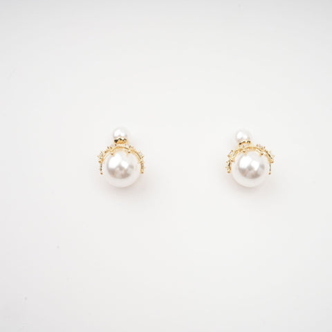 Salome Crown Faux Pearl Earrings