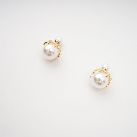 Salome Crown Faux Pearl Earrings