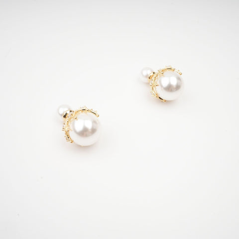 Salome Crown Faux Pearl Earrings