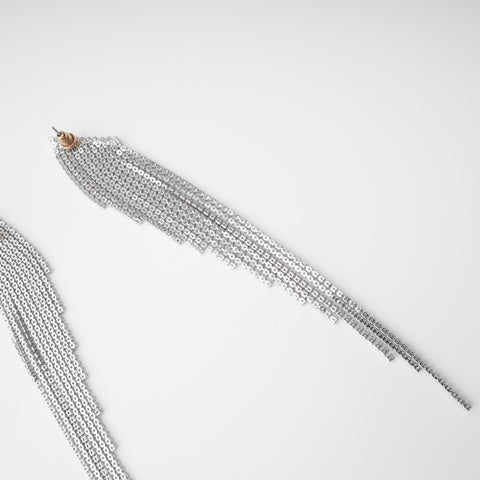 Amaris Silver Tassel Earrings
