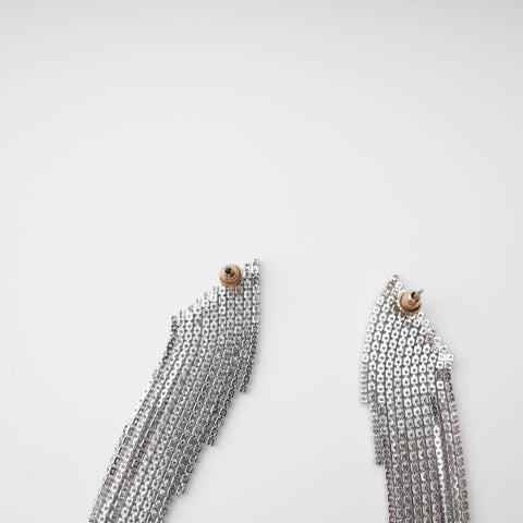 Amaris Silver Tassel Earrings