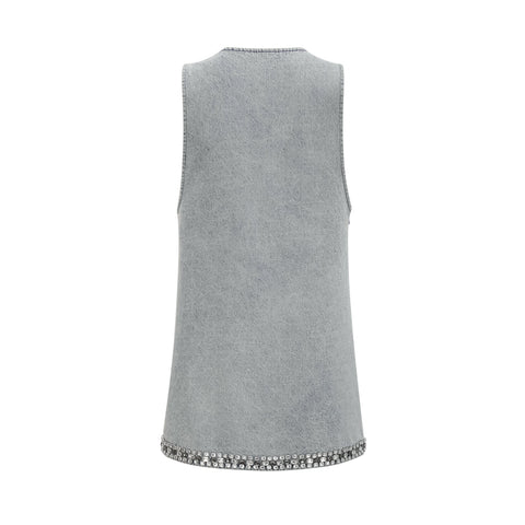 Daphné Denim Mini Dress — Light Blue