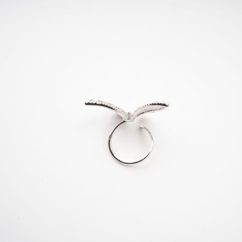 Evodie Rhinestone Butterfly Ring