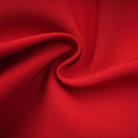 Coline Double-Breasted Hourglass Blazer — Red