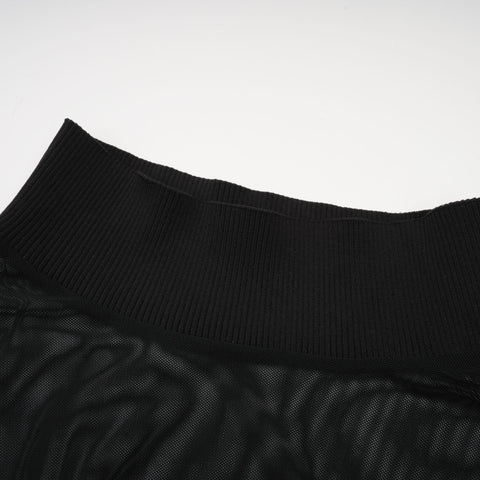 Ségolène Faux-Fur Tulle Top — Black