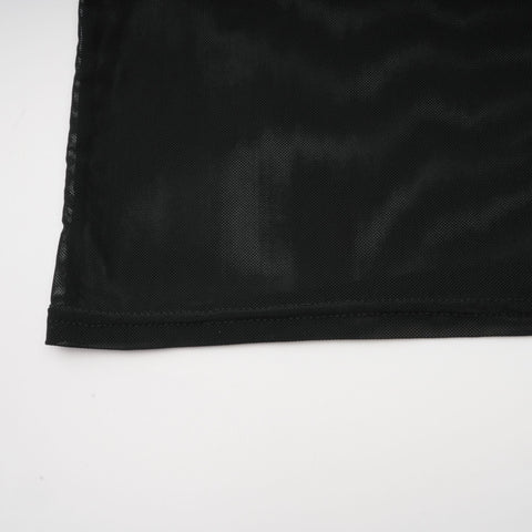 Ségolène Faux-Fur Tulle Top — Black