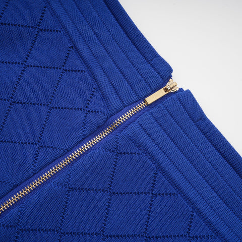 Maëlys Knitted Top and Skirt Set — Blue