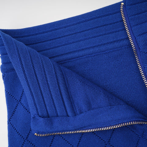 Maëlys Knitted Top and Skirt Set — Blue