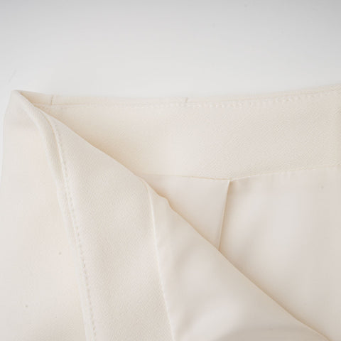 Valérie Feather-Hem Blazer and Skirt Set — White
