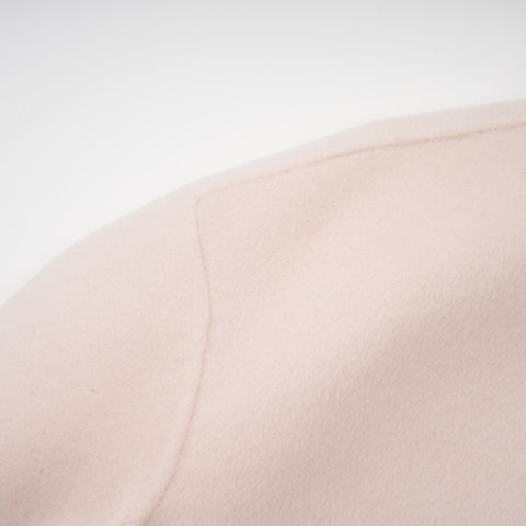 Vienne Diagonal-Placket Cropped Jacket — Pink