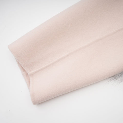 Vienne Diagonal-Placket Cropped Jacket — Pink