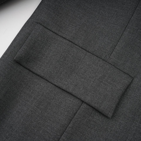 Dianthe Lace-Panel Blazer — Grey & Black