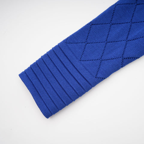 Maëlys Knitted Top and Skirt Set — Blue