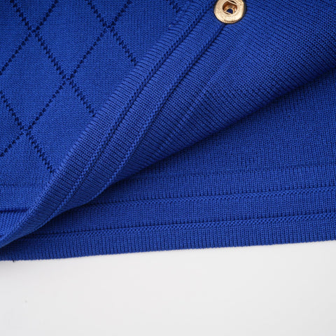 Maëlys Knitted Top and Skirt Set — Blue