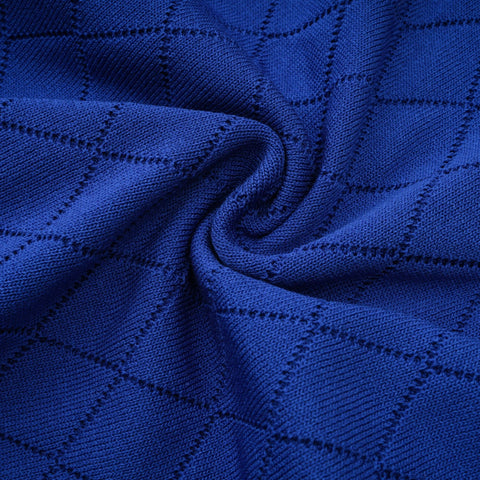 Maëlys Knitted Top and Skirt Set — Blue