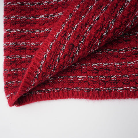 Faustine Bow-Detail Mini Dress — Red & Multicolor