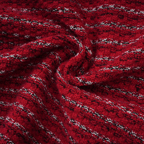 Faustine Bow-Detail Mini Dress — Red & Multicolor