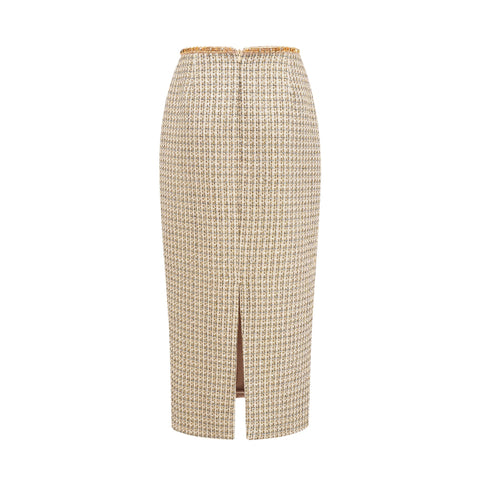 Aëlle Gold Tweed Sequin Jacket and Skirt Set