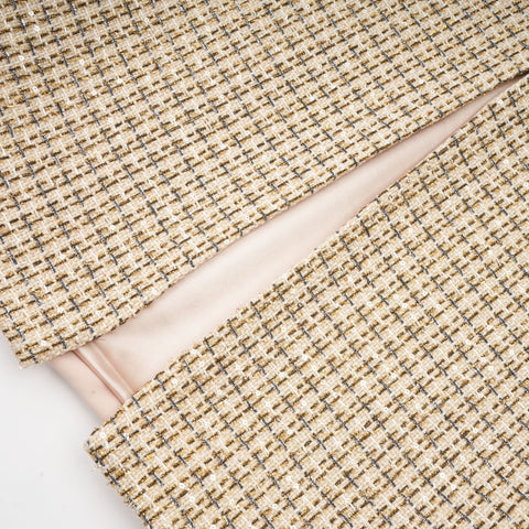 Aëlle Gold Tweed Sequin Jacket and Skirt Ensemble