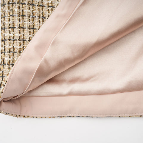 Aëlle Gold Tweed Sequin Jacket and Skirt Set