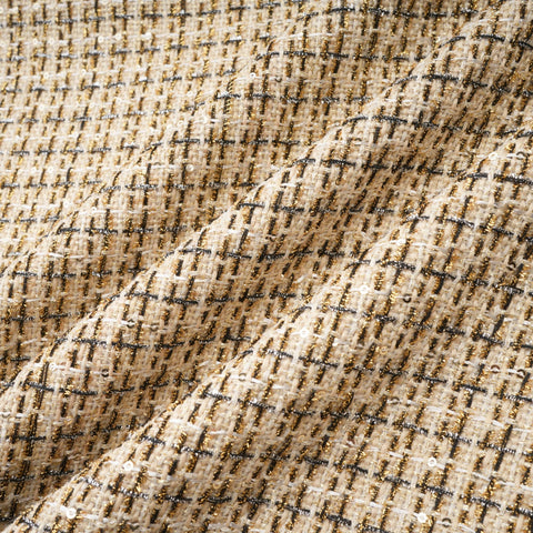 Aëlle Gold Tweed Sequin Jacket and Skirt Set