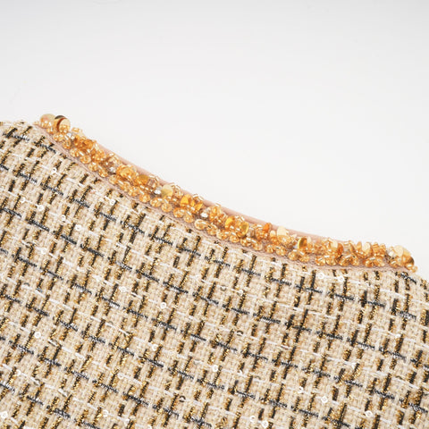 Aëlle Gold Tweed Sequin Jacket and Skirt Ensemble