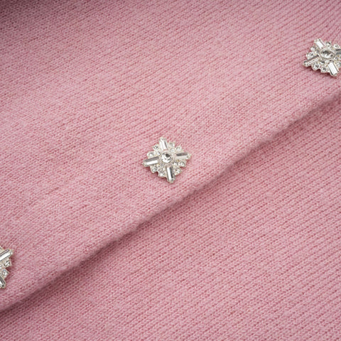Renée Crystal-Embellished Jacket and Skirt Set — Pink