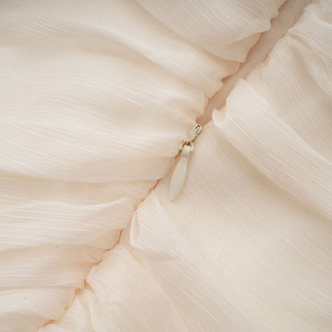 Thibaulte Tuck-Detail Mini Dress — Neutral