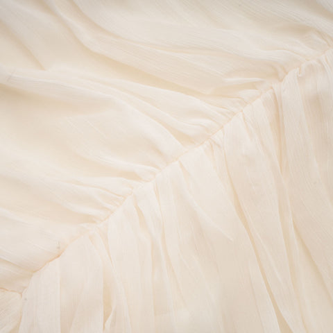 Thibaulte Tuck-Detail Mini Dress — Neutral