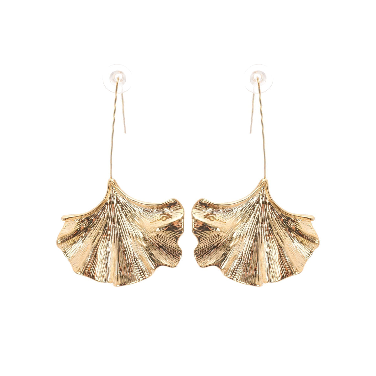Juliet Gold Ginkgo Leaf Drop Earrings, Cuavan