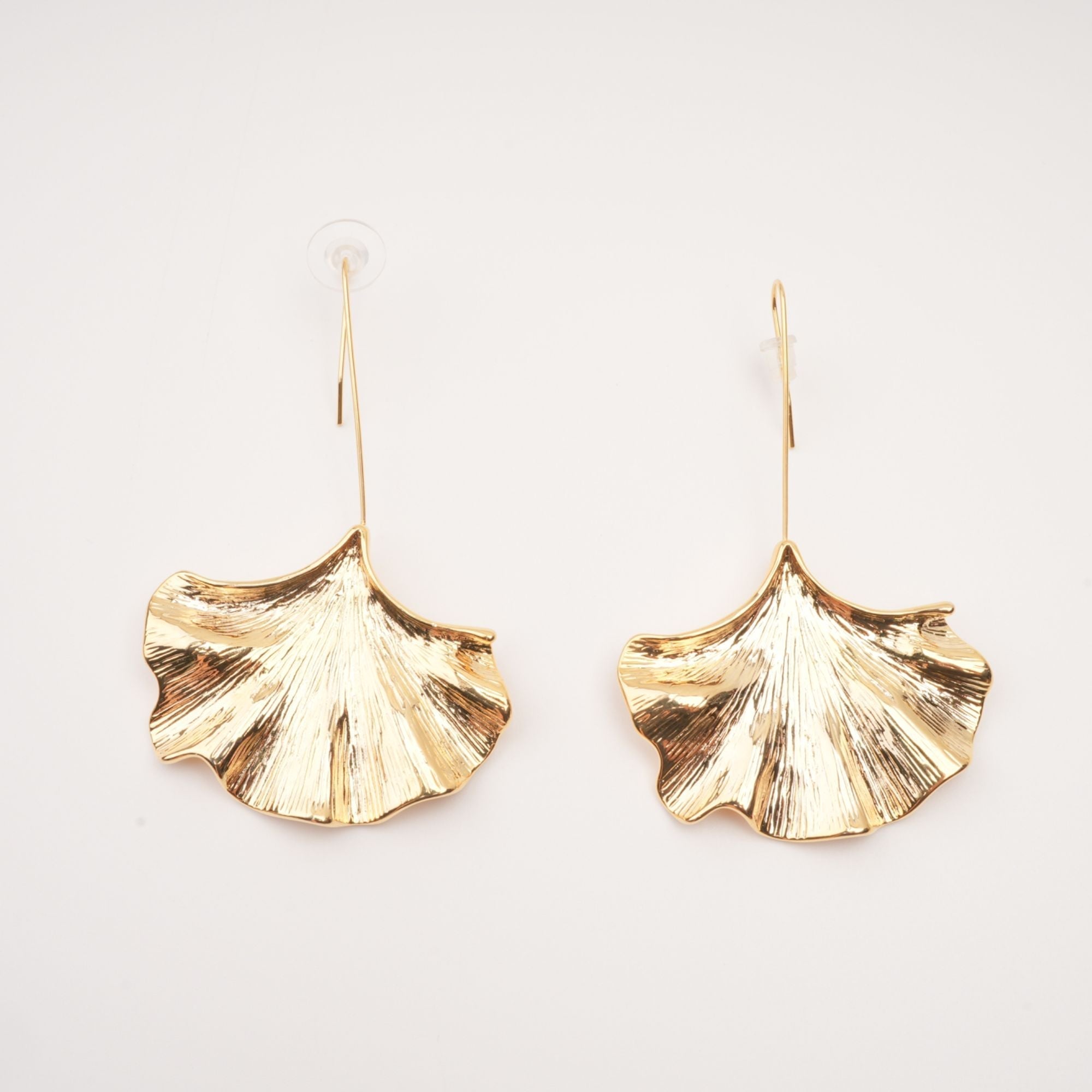 Juliet Gold Ginkgo Leaf Drop Earrings, Cuavan