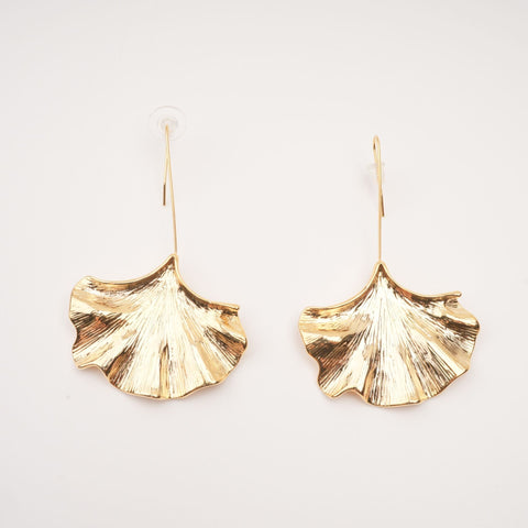 Juliet Gold Ginkgo Leaf Drop Earrings, Cuavan