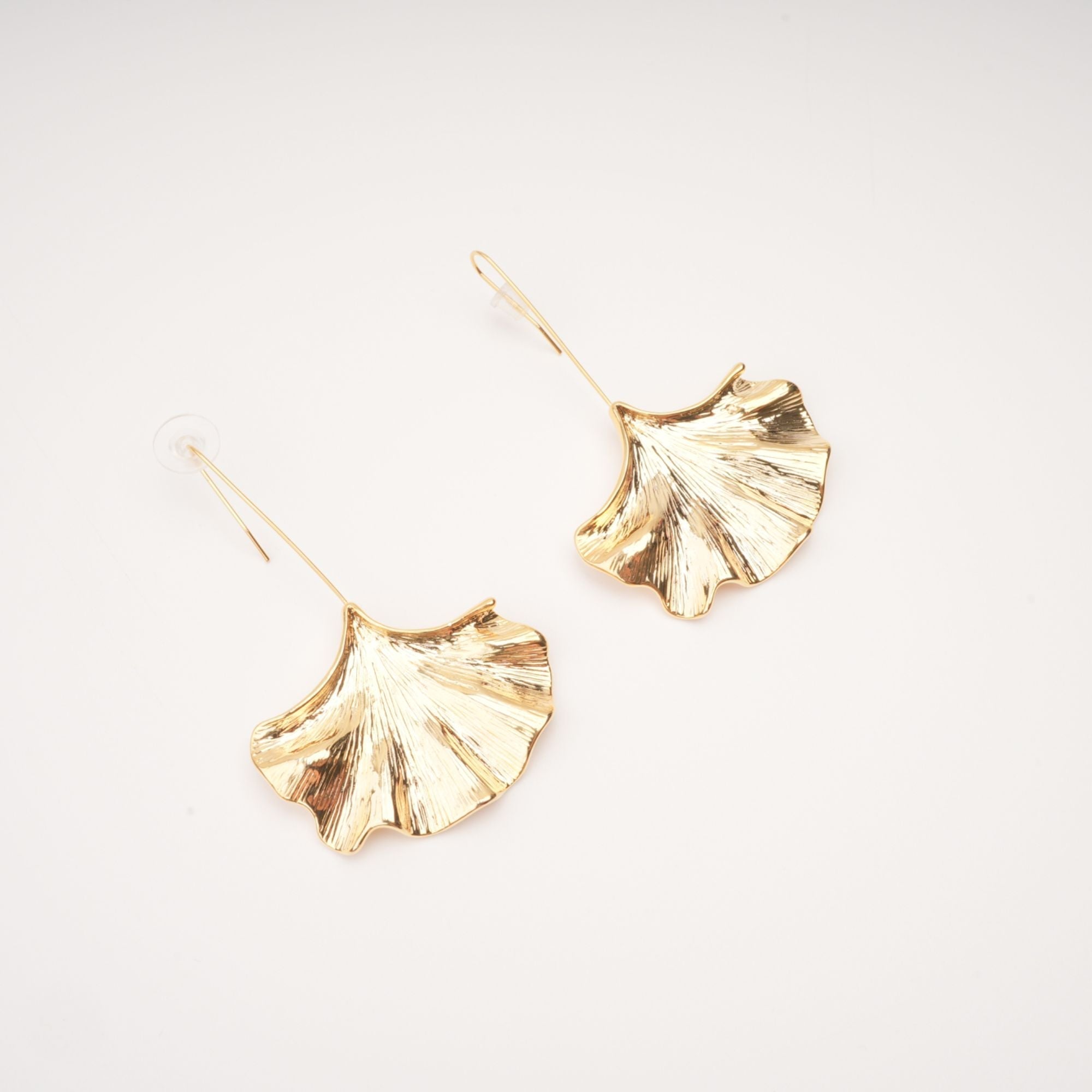 Juliet Gold Ginkgo Leaf Drop Earrings, Cuavan