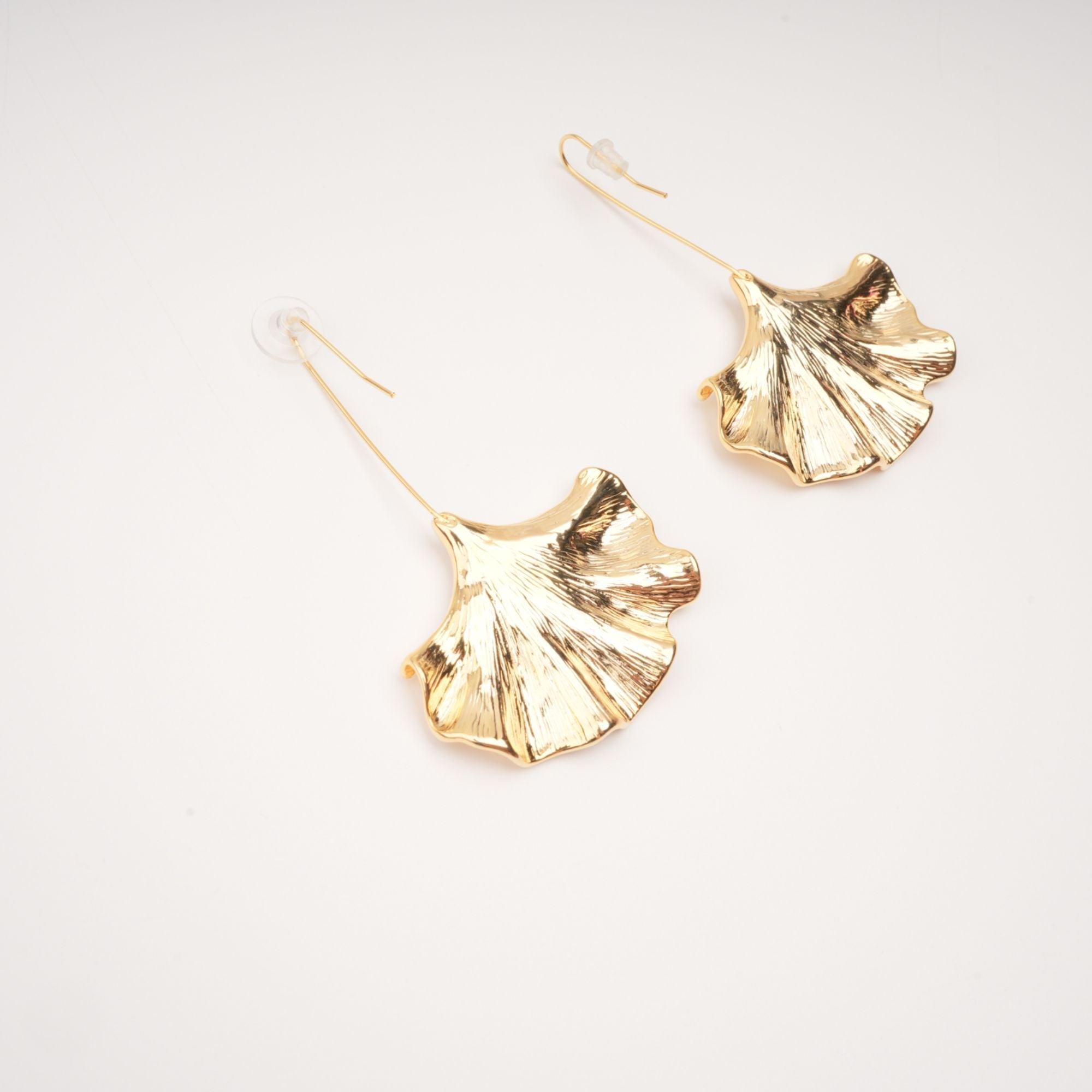 Juliet Gold Ginkgo Leaf Drop Earrings, Cuavan
