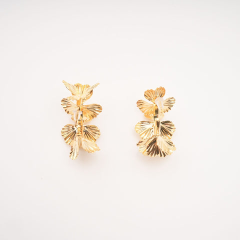 Lola Gold Faux-Flower Earrings, Cuavan