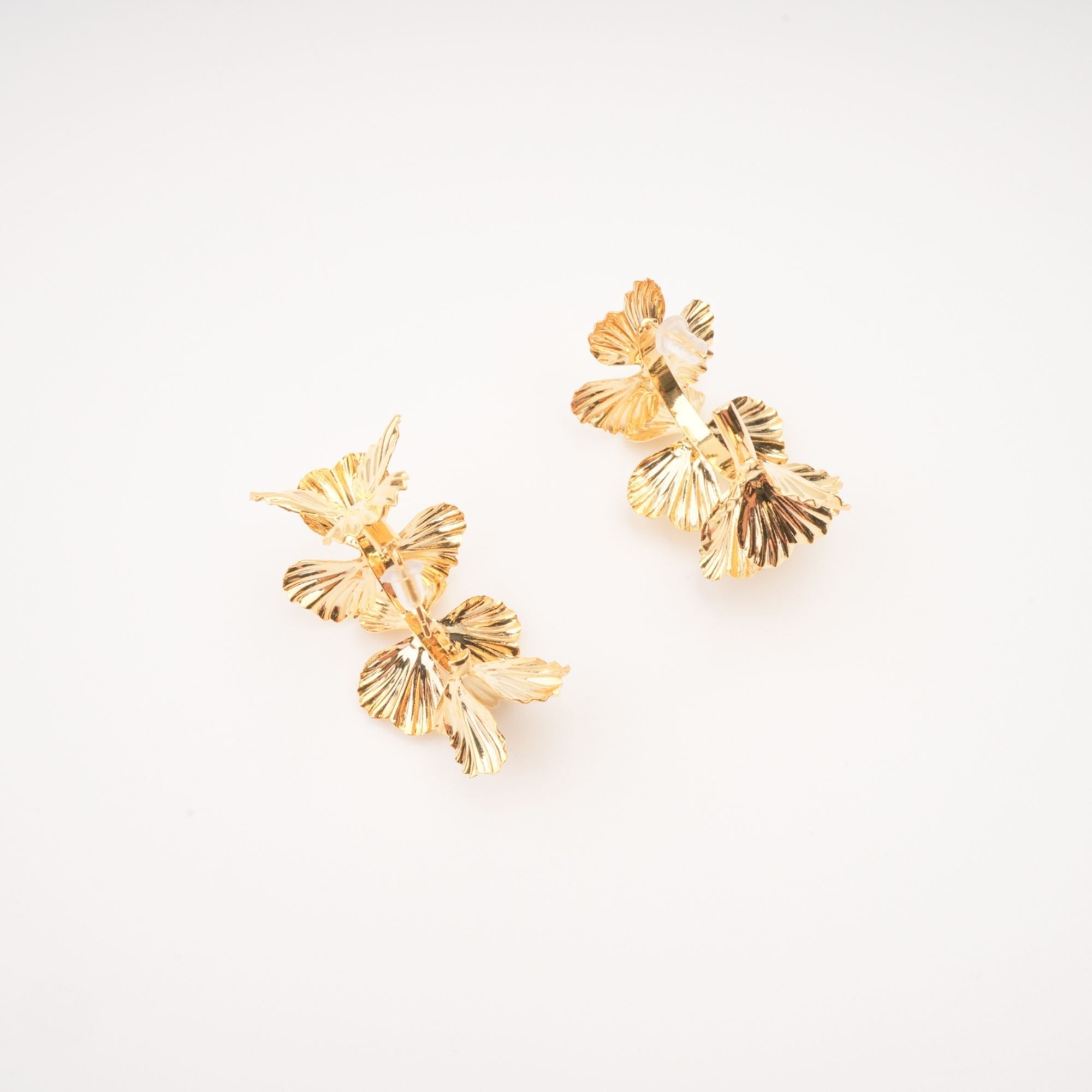 Lola Gold Faux-Flower Earrings, Cuavan