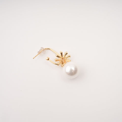 Faux Pearl Crystal Drop Earrings
